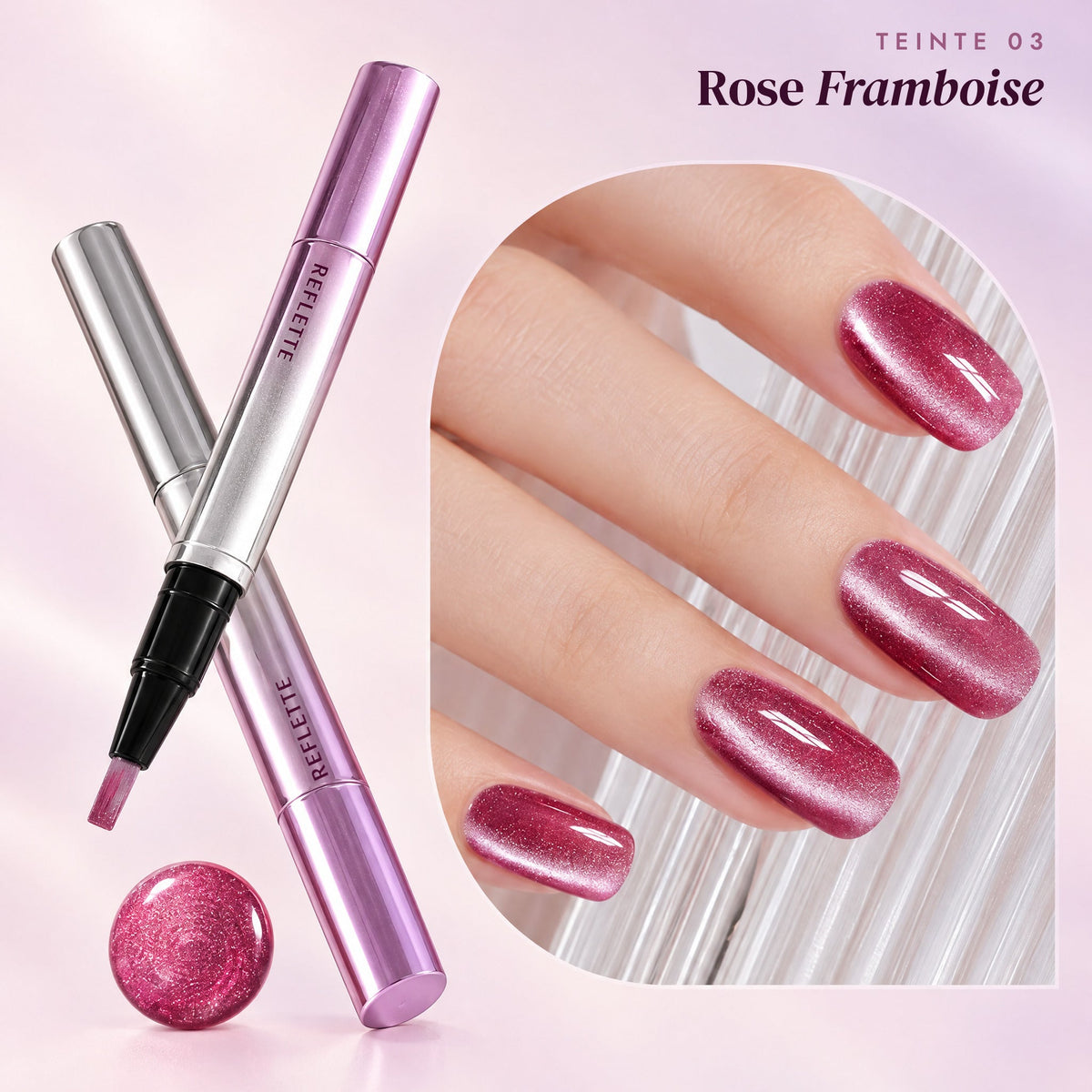 CARRE·U3·Rose Framboise